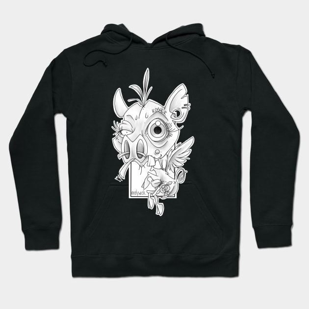 kosher flying pig.black & grey Hoodie by elywick